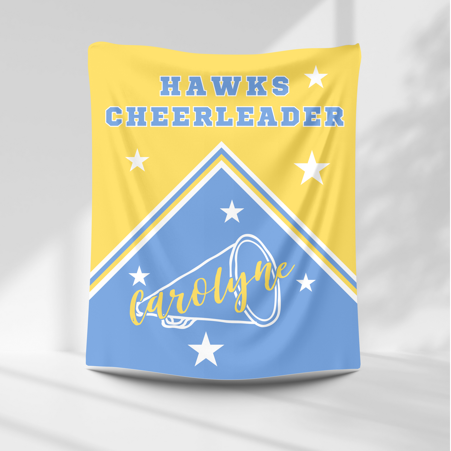 Hawks Personalized Cheer Blanket