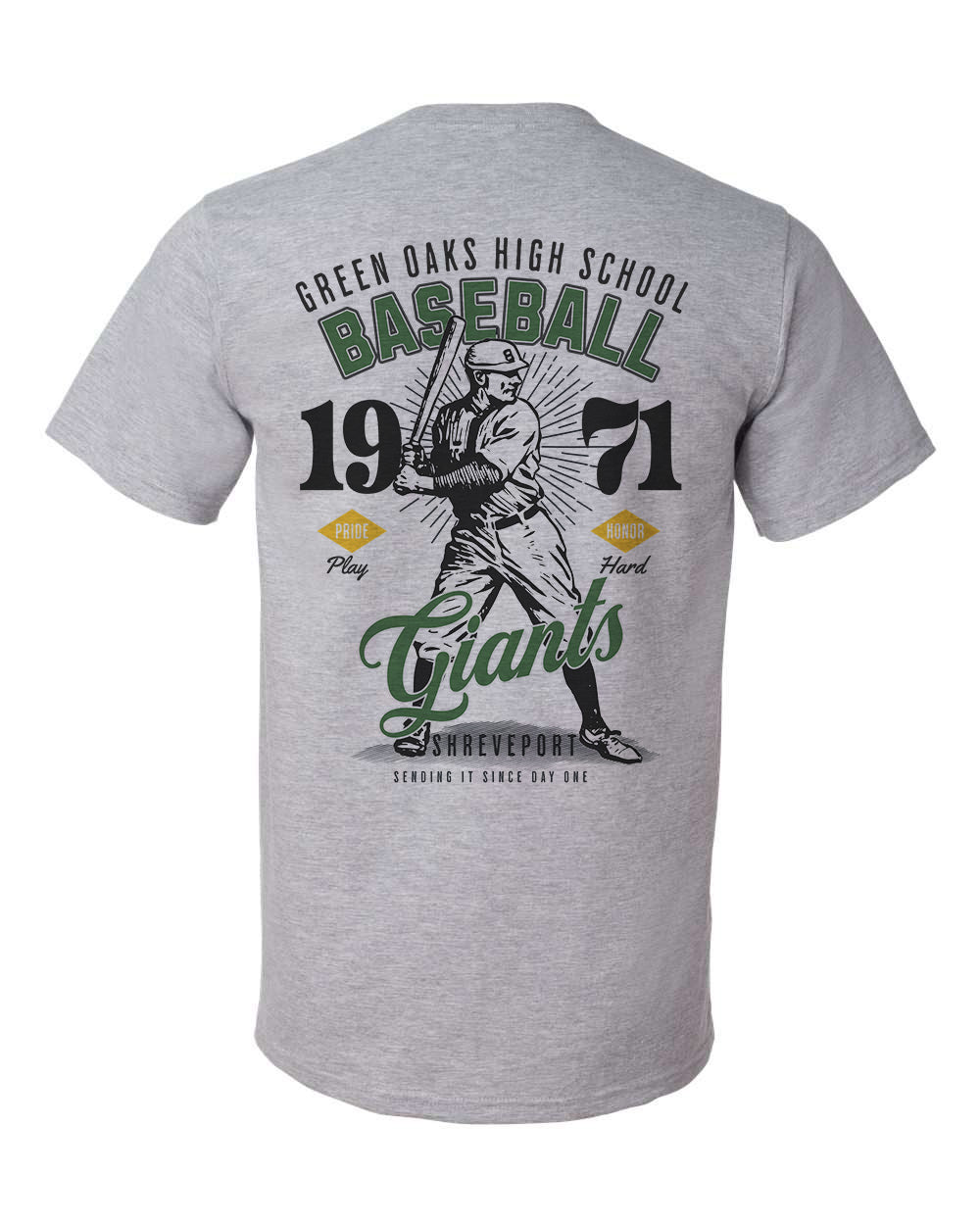 Green Oaks Giants Vintage Baseball Tee