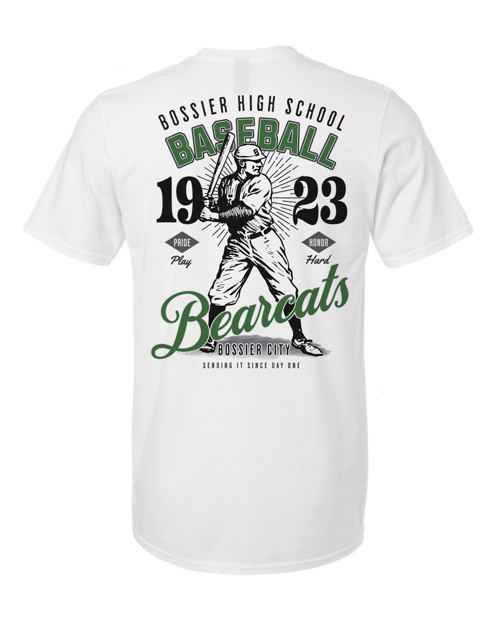 Bossier Bearkats Vintage Baseball Tee