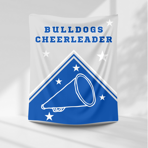Bulldogs Personalized Cheer Blanket - NMS – personalization preview 1