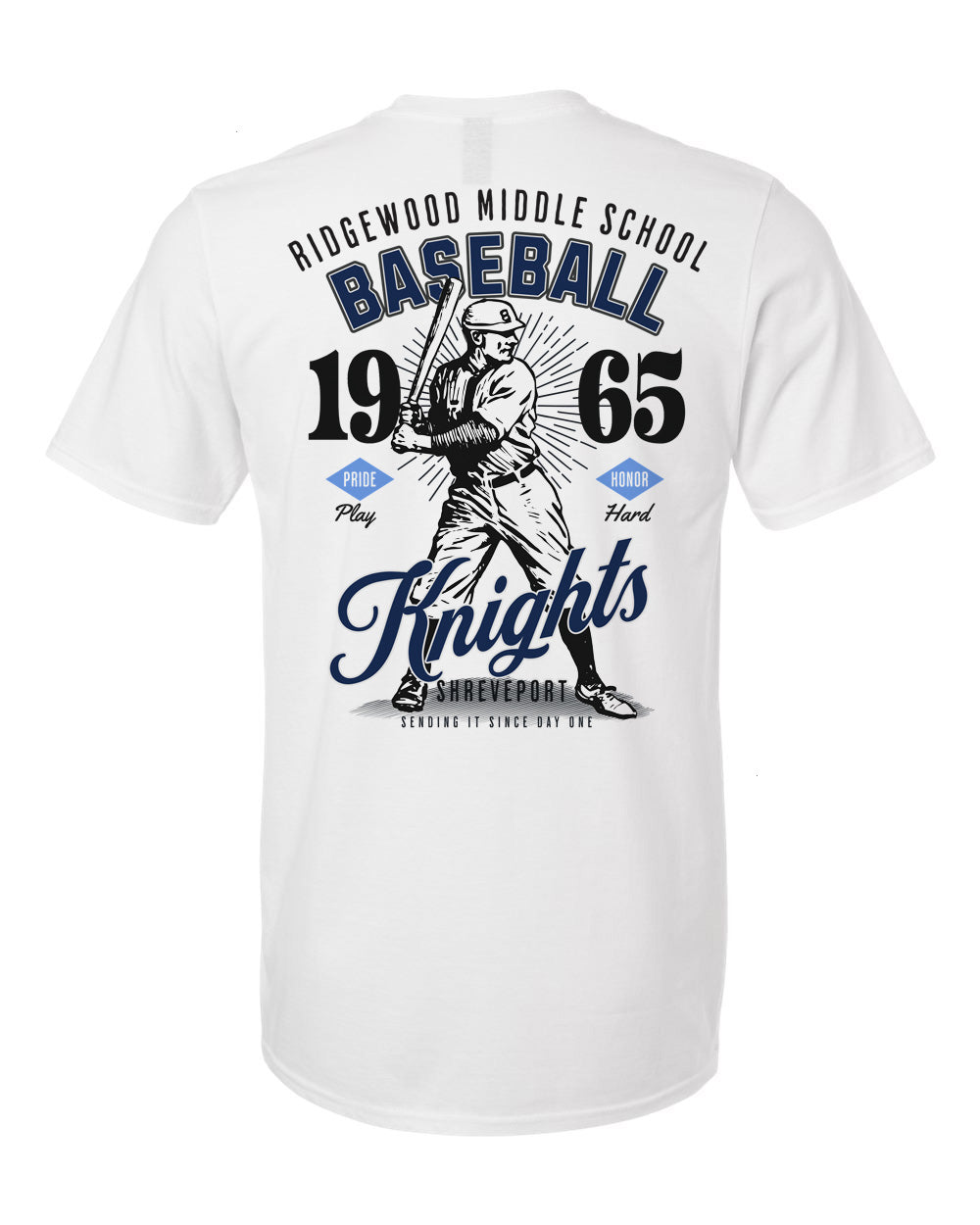 Ridgewood Knights Vintage Baseball Tee – personalization preview 4