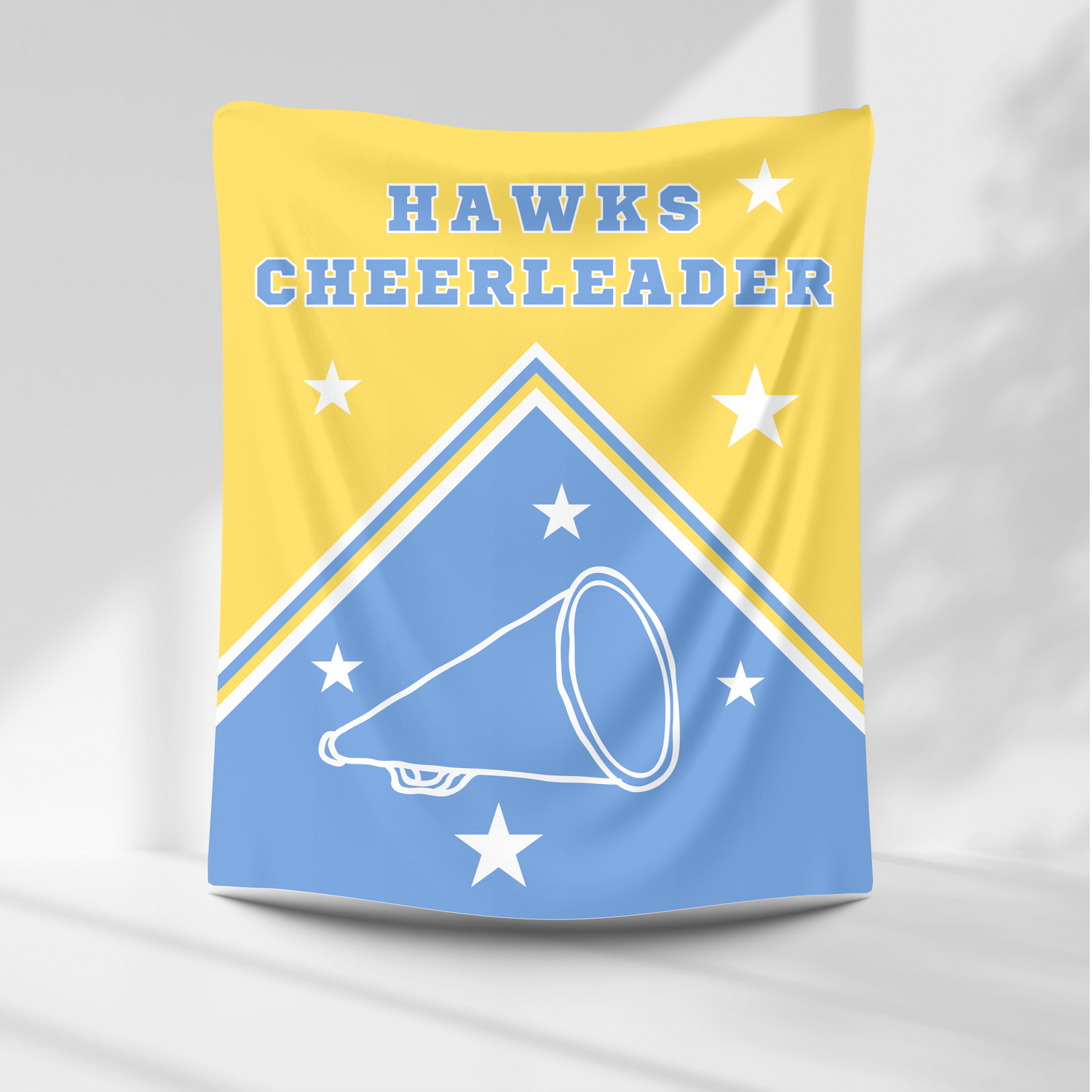 Hawks Personalized Cheer Blanket – personalization preview 1