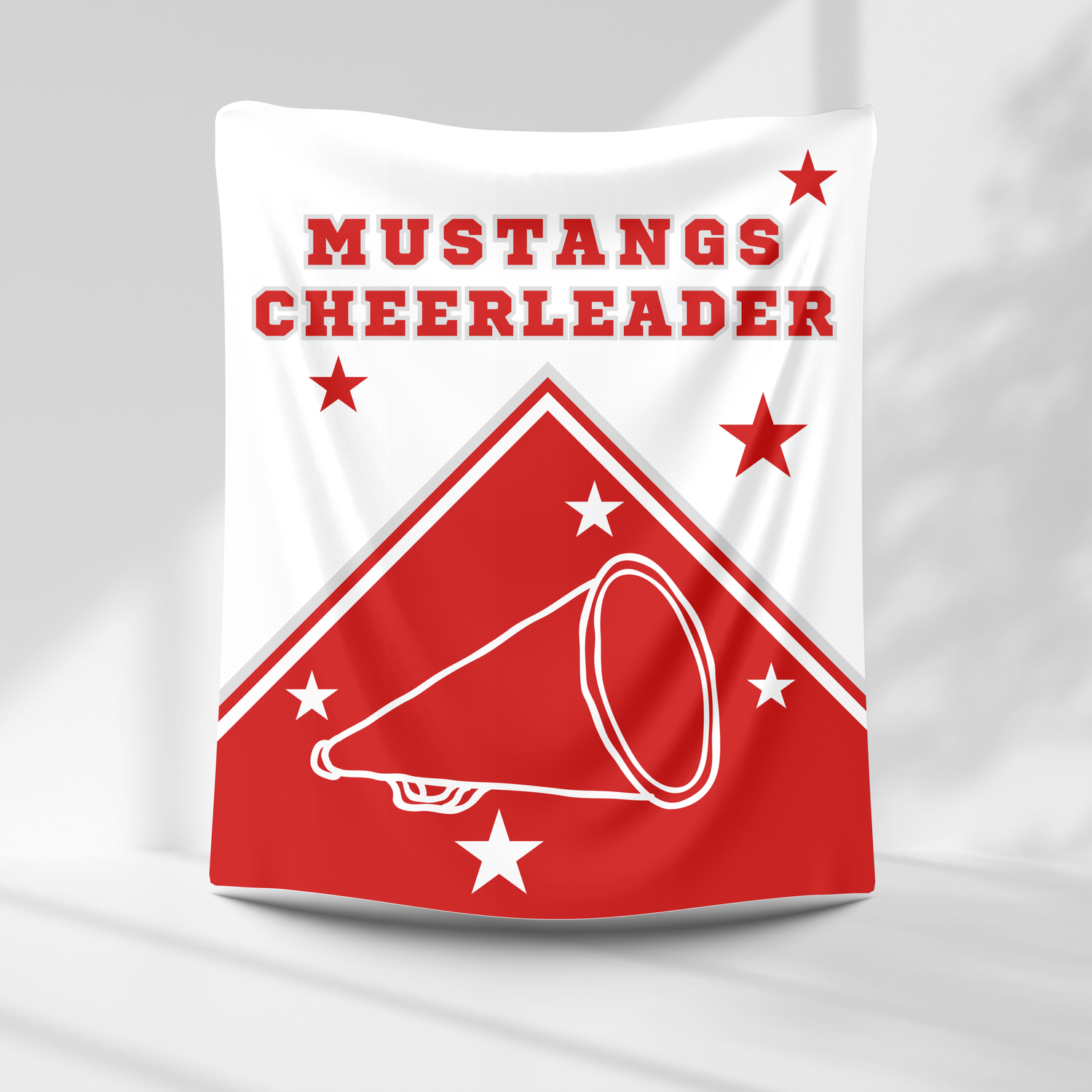 Mustangs Personalized Cheer Blanket - CMMM – personalization preview 3