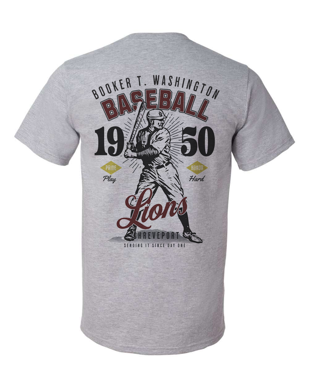 Booker T. Washington Lions Vintage Baseball Tee