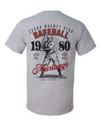 Caddo Magnet Mustangs Vintage Baseball Tee