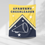 Spartans Personalized Cheer Blanket – personalization preview 1