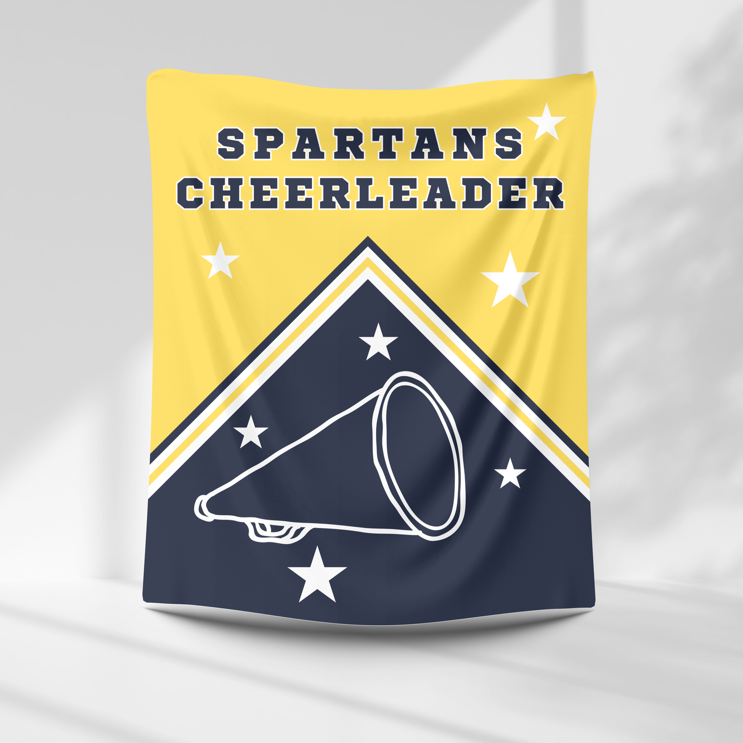 Spartans Personalized Cheer Blanket – personalization preview 1
