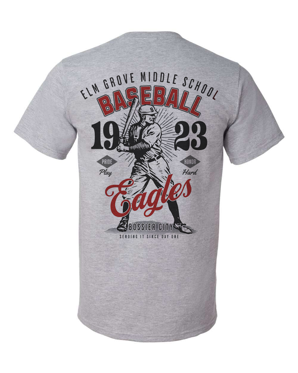 Elm Grove Eagles Vintage Baseball Tee – personalization preview 2