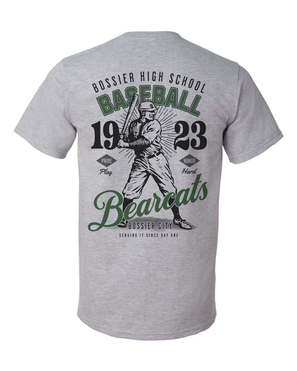 Bossier Bearkats Vintage Baseball Tee – personalization preview 2