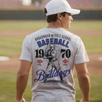 Broadmoor Bulldogs Vintage Baseball Tee – personalization preview 2