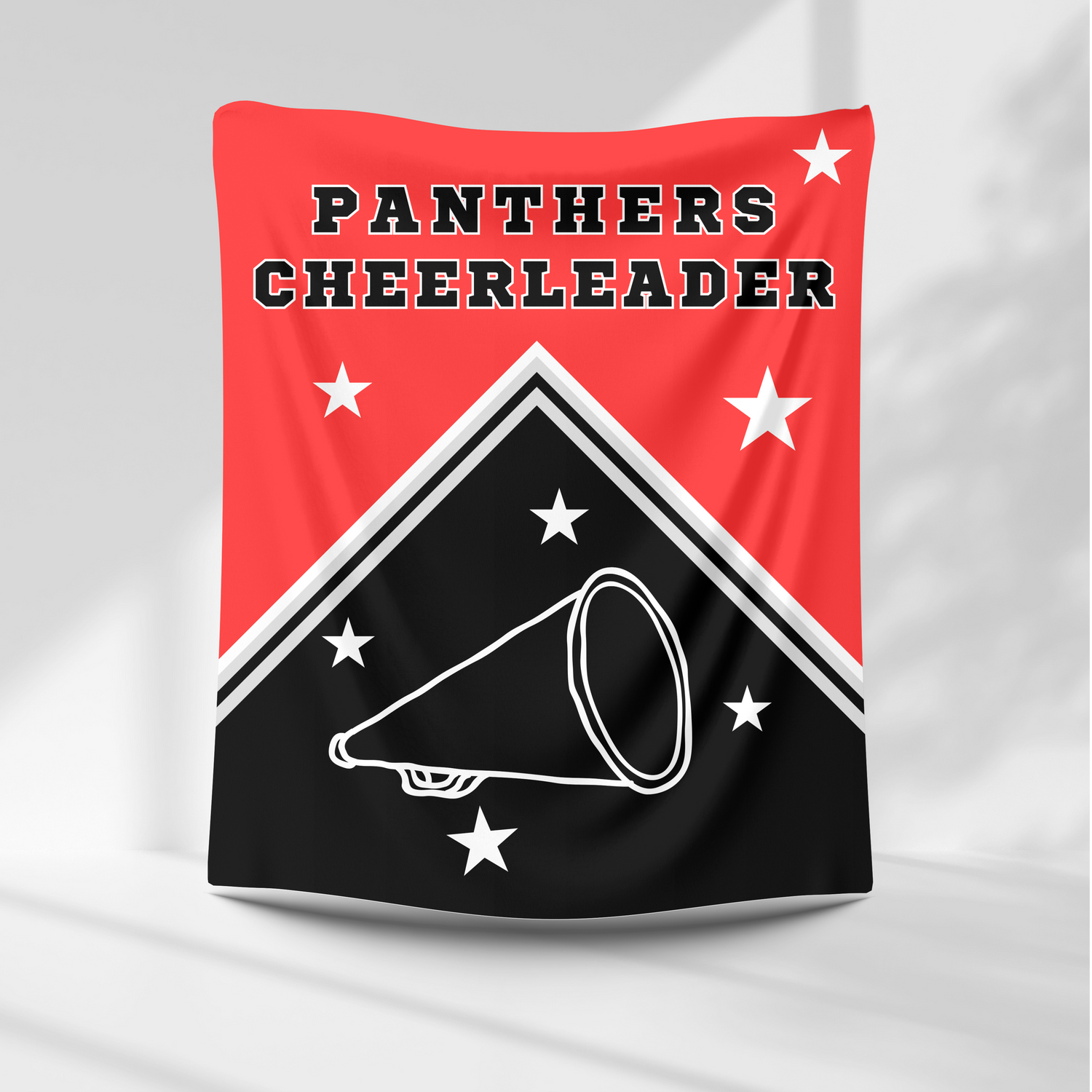 Panthers Personalized Cheer Blanket – personalization preview 1