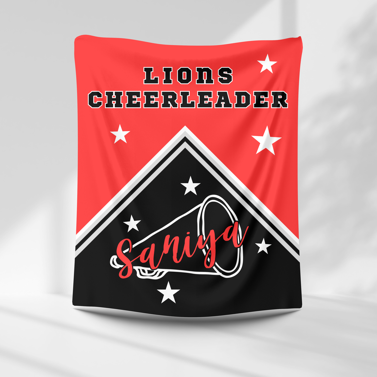 Lions Personalized Cheer Blanket - BTWHS – personalization preview 2
