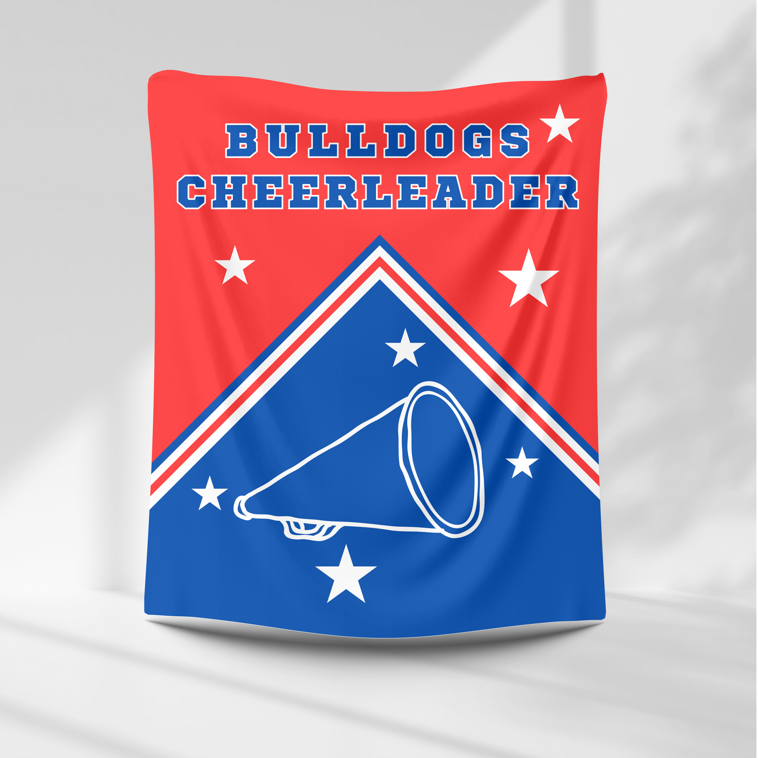 Bulldogs Personalized Cheer Blanket - NMS – personalization preview 3