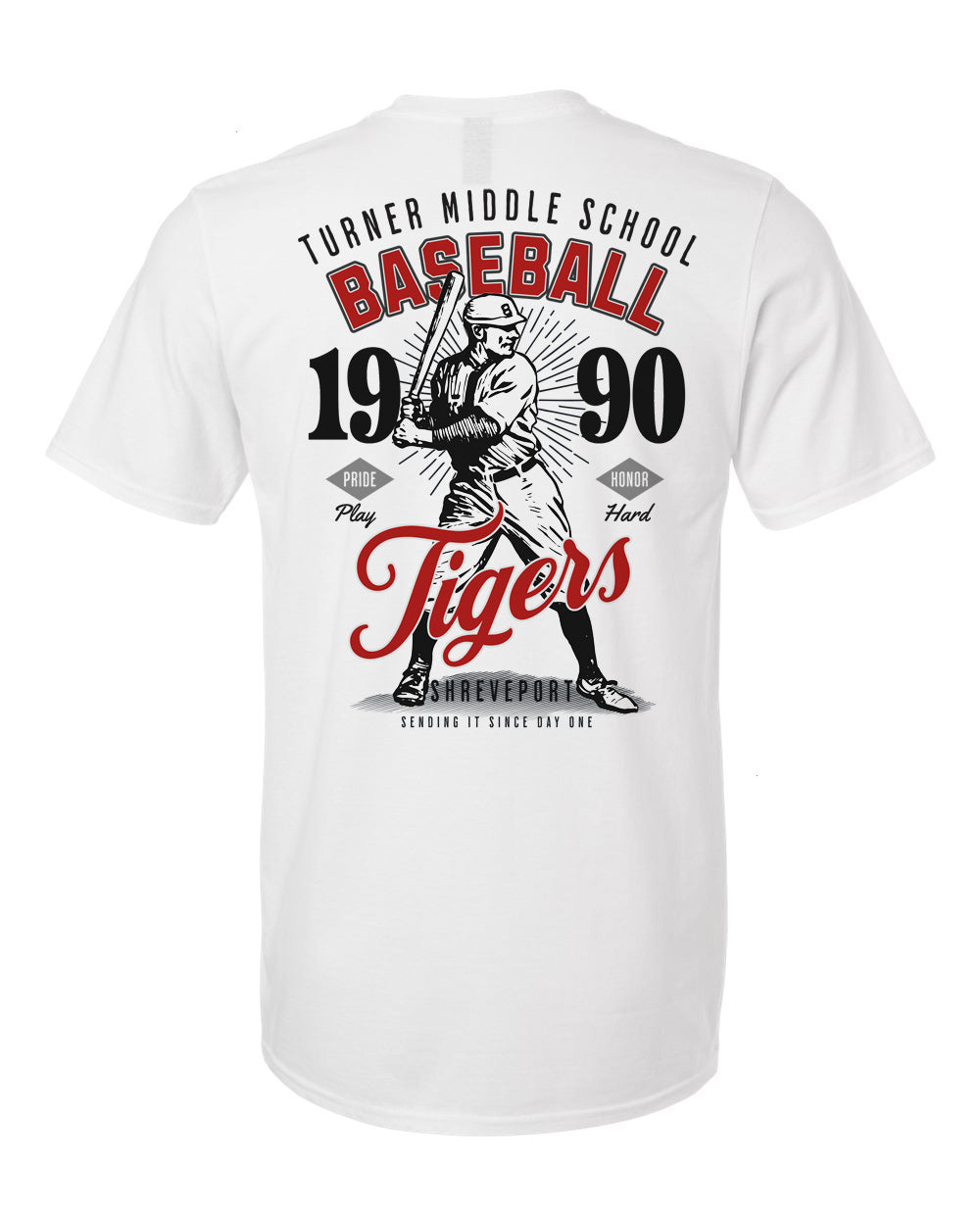 Turner Tigers Vintage Baseball Tee – personalization preview 4