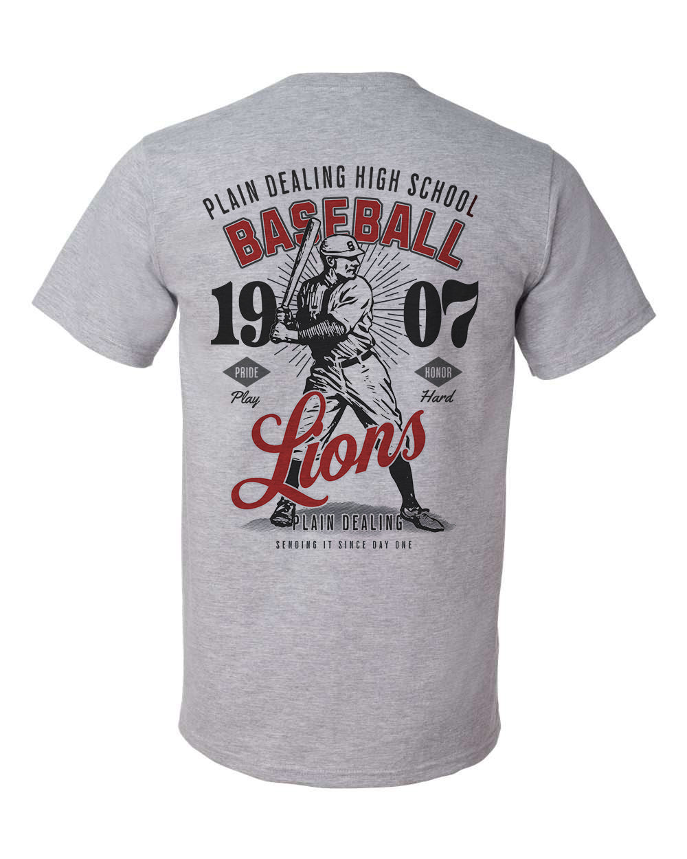 Plain Dealing Lions Vintage Baseball Tee – personalization preview 2