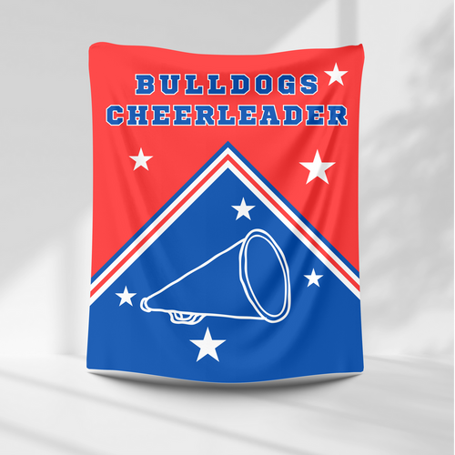 Bulldogs Personalized Cheer Blanket - BMS – personalization preview 1
