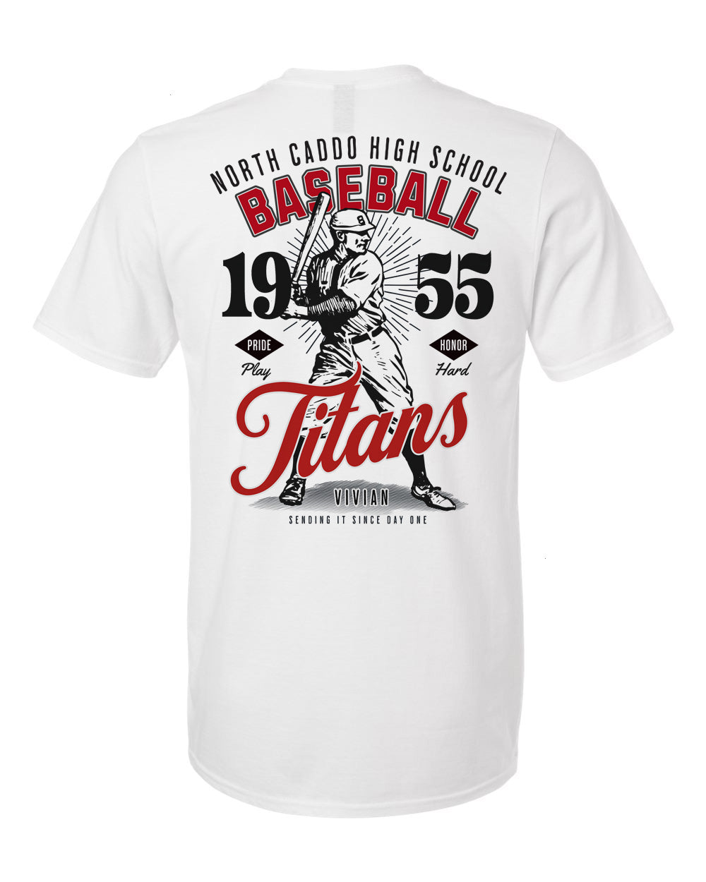 North Caddo Titans Vintage Baseball Tee