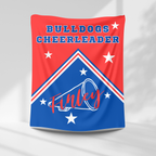 Bulldogs Personalized Cheer Blanket - NMS – personalization preview 2
