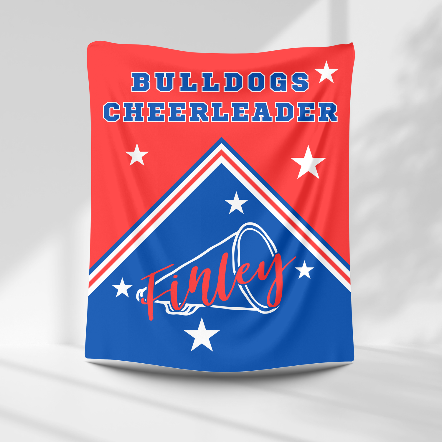 Bulldogs Personalized Cheer Blanket - NMS – personalization preview 2