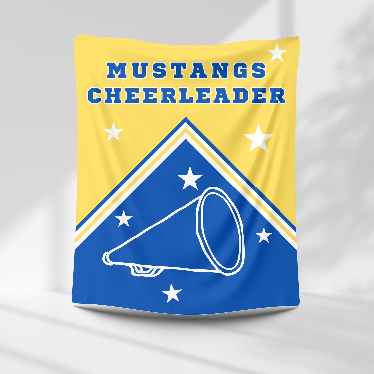 Mustangs Personalized Cheer Blanket - CMHS – personalization preview 3