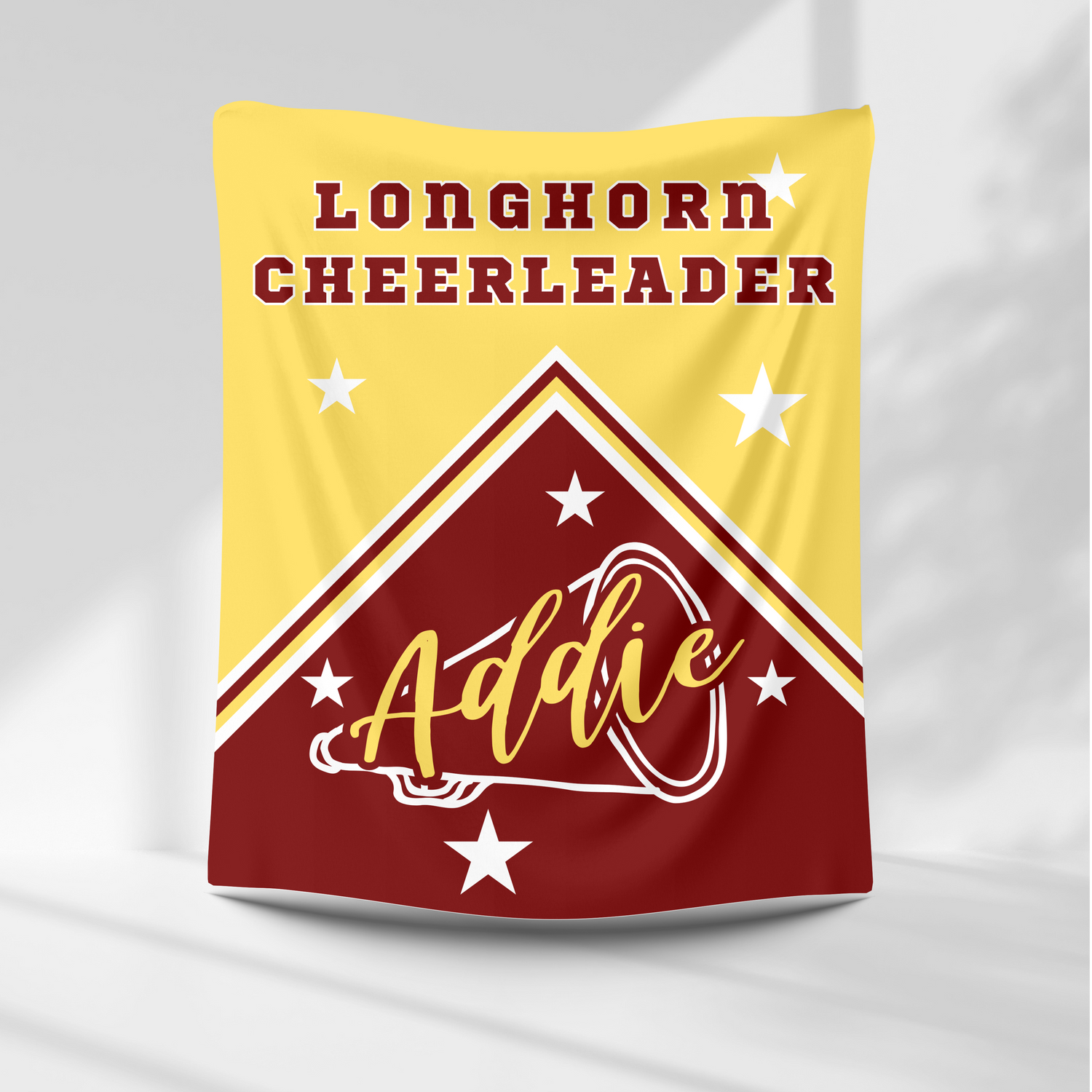 Longhorns Personalized Cheer Blanket